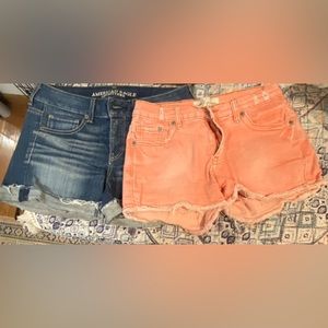 2 pairs of jean shorts